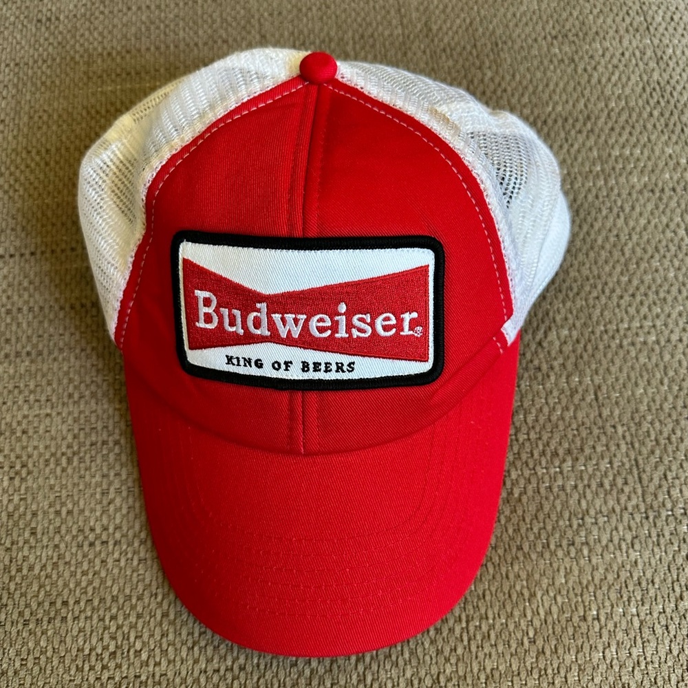 Budweiser Red Hat with Logo and Trucker Style